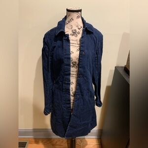 ESPRIT Navy blue denim trench coat size medium